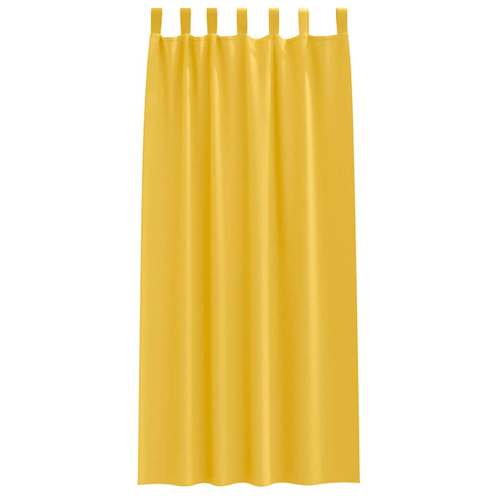 Perdele cu perdele 2 pcs galben muștar 245 x 140 cm Poliester - WALTI WALTI