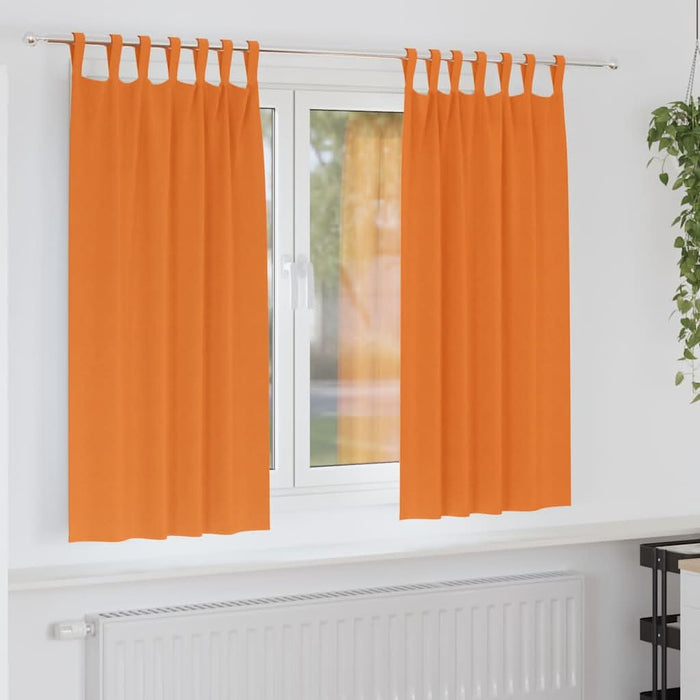 Perdele cu perdele 2 pcs Portocaliu intens Poliester - WALTI WALTI