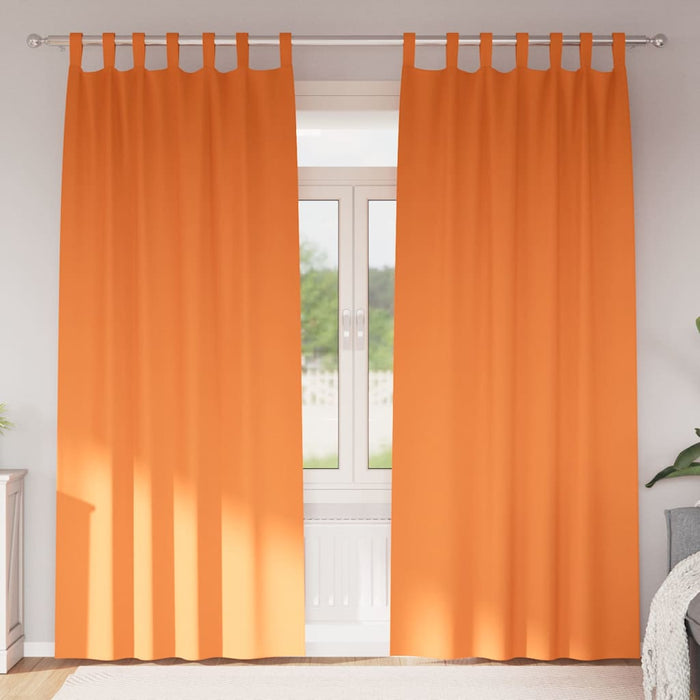 Perdele 2 pcs Portocaliu intens 260 x 140 cm Poliester - WALTI WALTI