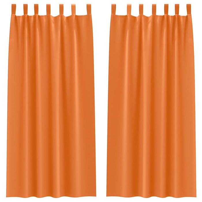Perdele 2 pcs Portocaliu intens 260 x 140 cm Poliester - WALTI WALTI