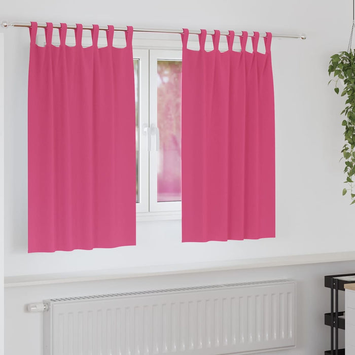 Perdele cu perdele 2 pcs Roz intens Poliester - WALTI WALTI