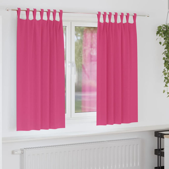 Perdele cu perdele 2 pcs Roz intens Poliester - WALTI WALTI