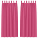 Perdele cu perdele 2 pcs Roz intens 245 x 140 cm Poliester - WALTI WALTI