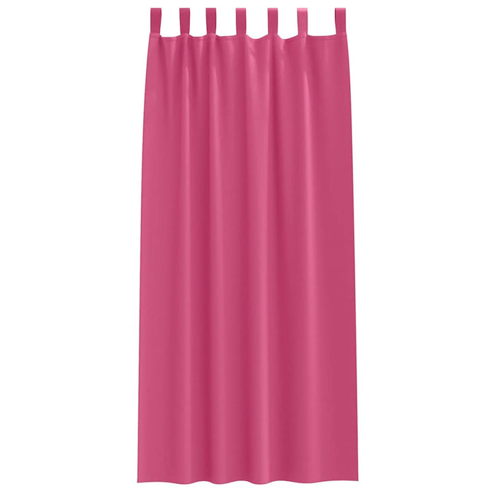 Perdele cu perdele 2 pcs Roz intens 260 x 140 cm Poliester - WALTI WALTI