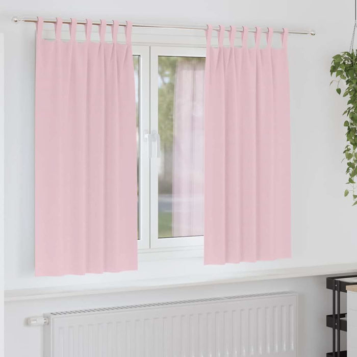 Perdele cu perdele 2 pcs Roz bebeluș Poliester - WALTI WALTI