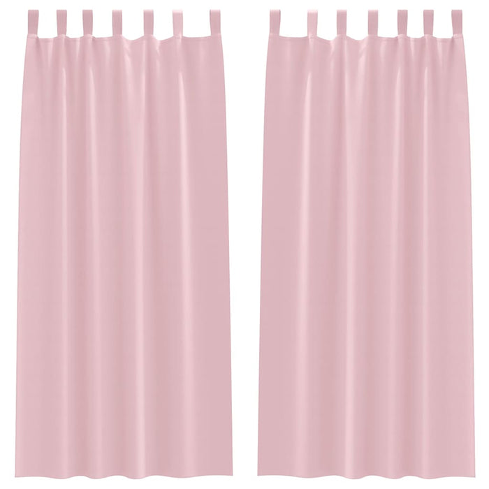 Perdele cu perdele 2 pcs Roz bebeluș 260 x 140 cm Poliester - WALTI WALTI