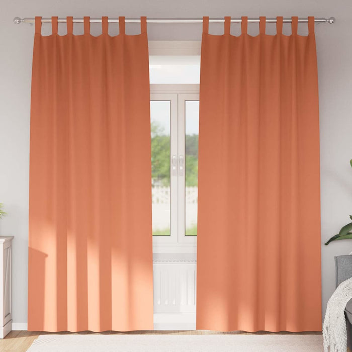 Perdele cu perdele 2 pcs Terracota 260 x 140 cm Poliester - WALTI WALTI