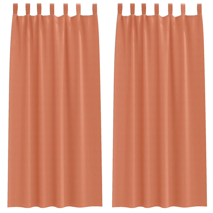 Perdele cu perdele 2 pcs Terracota 260 x 140 cm Poliester - WALTI WALTI