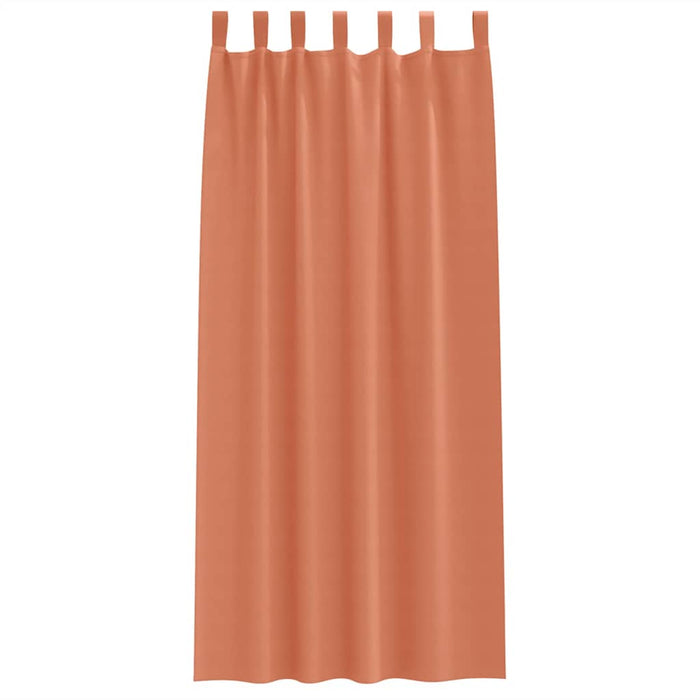 Perdele cu perdele 2 pcs Terracota 260 x 140 cm Poliester - WALTI WALTI