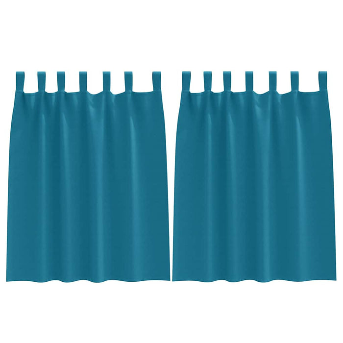 Perdele cu perdele 2 pcs Turcoaz Poliester - WALTI WALTI