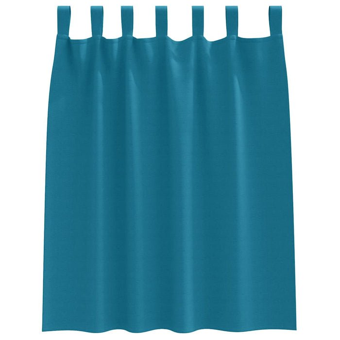 Perdele cu perdele 2 pcs Turcoaz Poliester - WALTI WALTI