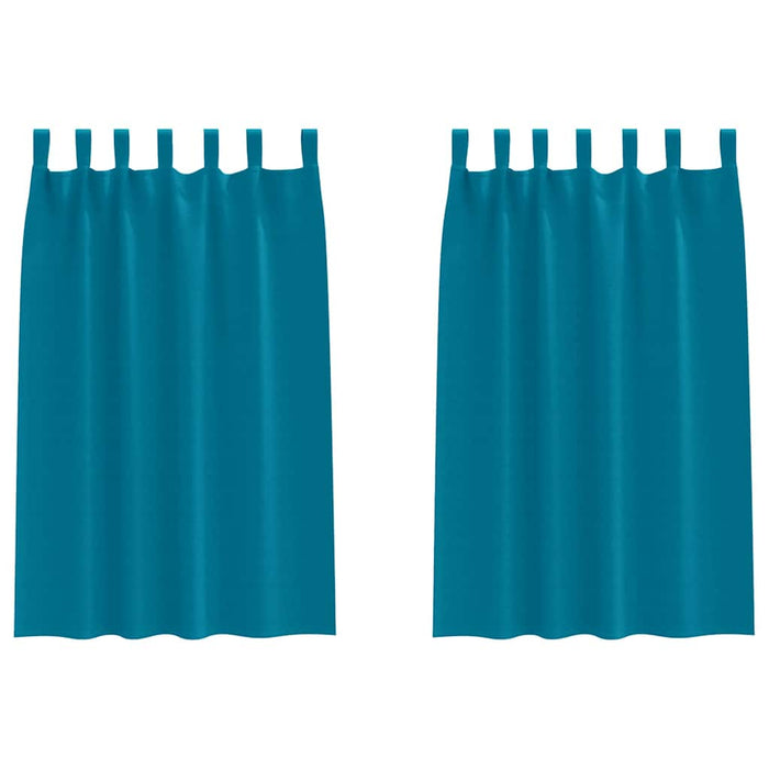 Perdele cu perdele 2 pcs Turcoaz Poliester - WALTI WALTI