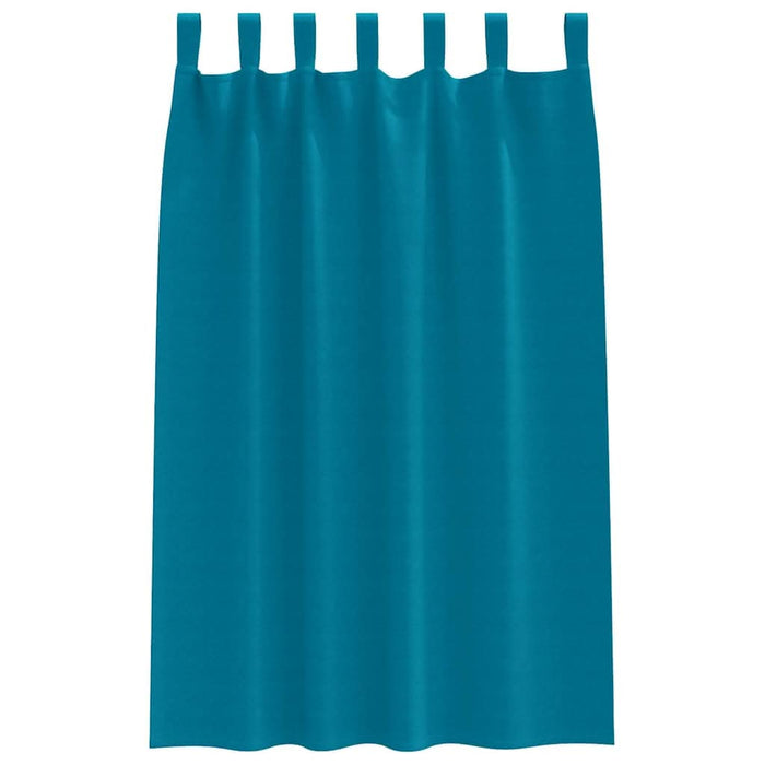 Perdele cu perdele 2 pcs Turcoaz Poliester - WALTI WALTI