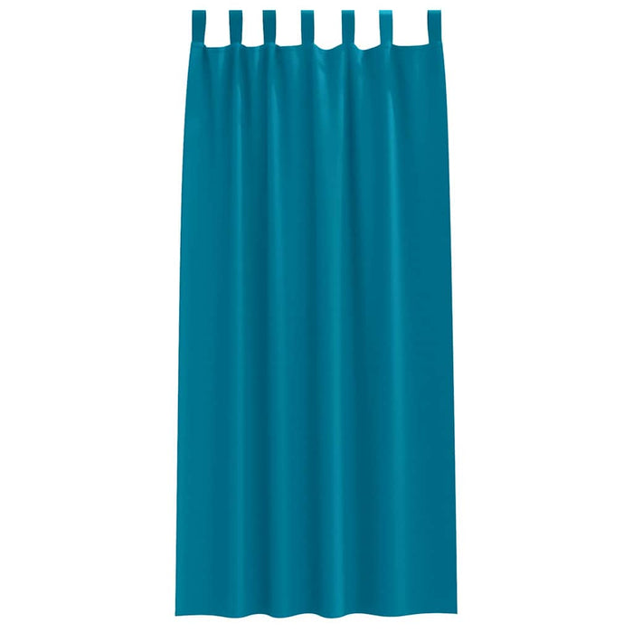 Perdele cu perdele 2 pcs Turcoaz 245 x 140 cm Poliester - WALTI WALTI