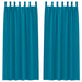 Perdele cu perdele 2 pcs Turcoaz 260 x 140 cm Poliester - WALTI WALTI
