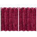 Cortine din catifea 2 pcs Roșu Vin 140 x 140 cm Catifea - WALTI WALTI