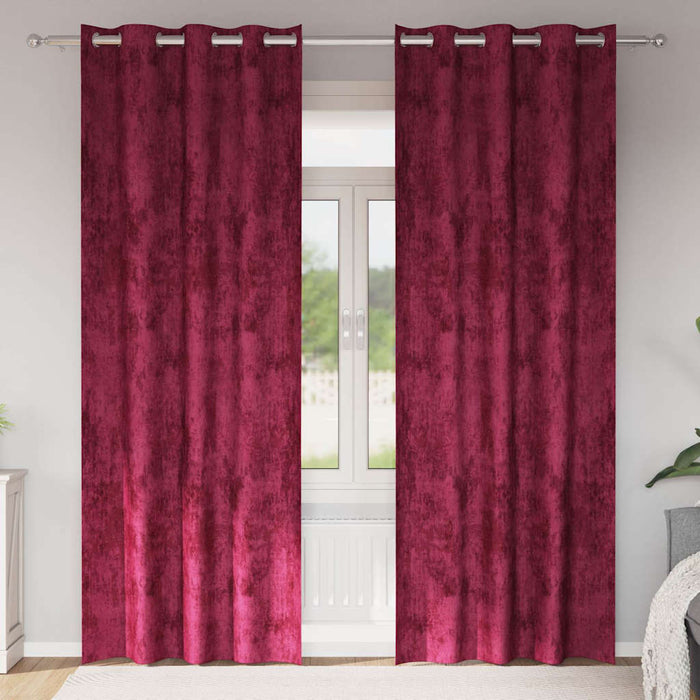 Cortine din catifea cu perdele 2 pcs bordo 225 x 140 cm Catifea - WALTI WALTI