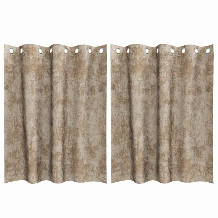 Cortine din catifea 2 pcs Șampanie 140 x 140 cm Catifea - WALTI WALTI
