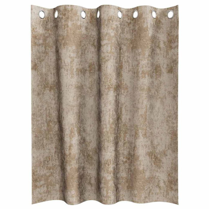Cortine din catifea 2 pcs Șampanie 140 x 140 cm Catifea - WALTI WALTI