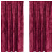 Cortine din catifea cu perdele 2 pcs bordo 175 x 140 cm Catifea - WALTI WALTI