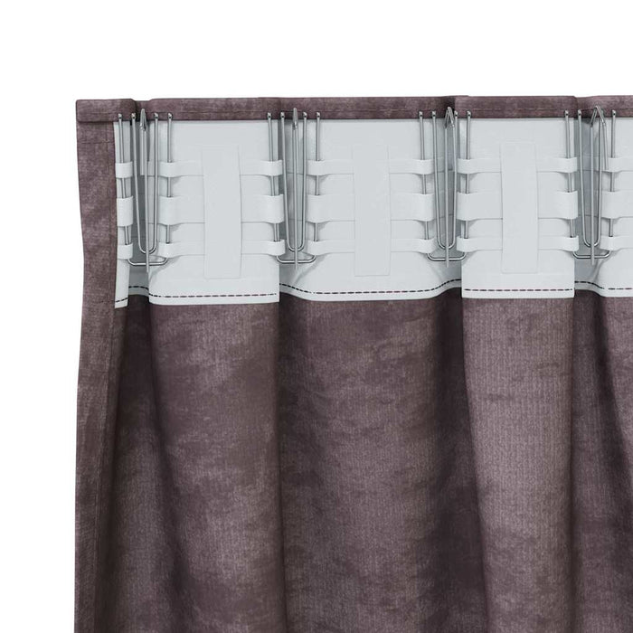 Draperie cu perdele 2 pcs Maro 260 x 140 cm Catifea - WALTI WALTI