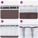 Draperie cu perdele 2 pcs Maro 260 x 140 cm Catifea - WALTI WALTI