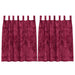 Cortine din catifea 2 pcs Roșu Vin 140 x 140 cm Catifea - WALTI WALTI