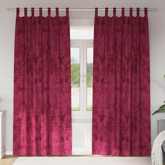 Cortine din catifea cu perdele 2 pcs bordo 225 x 140 cm Catifea - WALTI WALTI