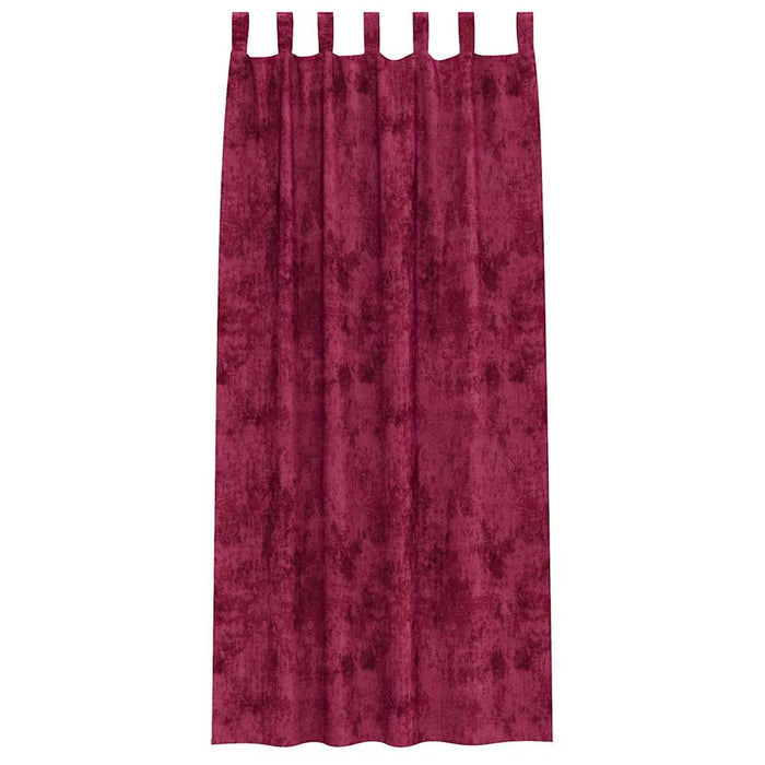 Cortine din catifea cu perdele 2 pcs bordo 225 x 140 cm Catifea - WALTI WALTI