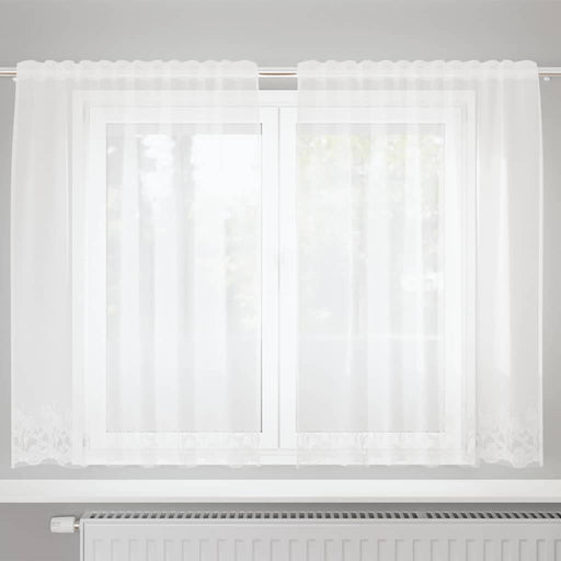 Cortină din Dantelă cu perdele Alb 150 x 160 cm Poliester - WALTI WALTI