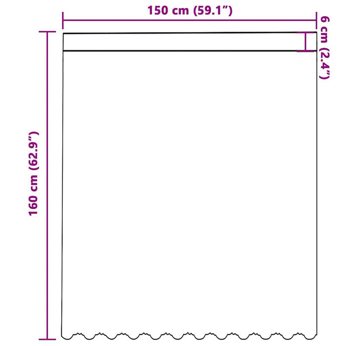 Cortină din Dantelă cu perdele Alb 150 x 160 cm Poliester - WALTI WALTI
