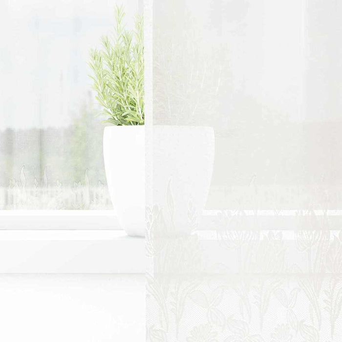 Cortină din Dantelă cu perdele Alb 150 x 240 cm Poliester - WALTI WALTI