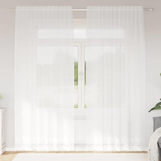 Cortină din Dantelă cu perdele Alb 150 x 240 cm Poliester - WALTI WALTI