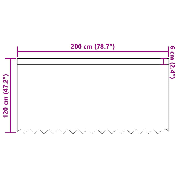Cortină din Dantelă Alb 120 x 200 cm Poliester - WALTI WALTI