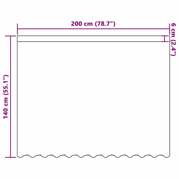 Perdele cu perdele Floral Alb 200 x 140 cm Poliester - WALTI WALTI