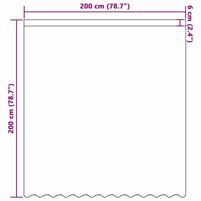 Cortină din Dantelă cu perdele Alb 200 x 200 cm Poliester - WALTI WALTI