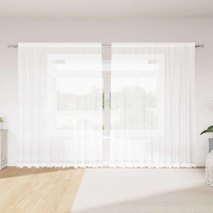 Perdele cu perdele Floral Alb 300 x 240 cm Poliester - WALTI WALTI