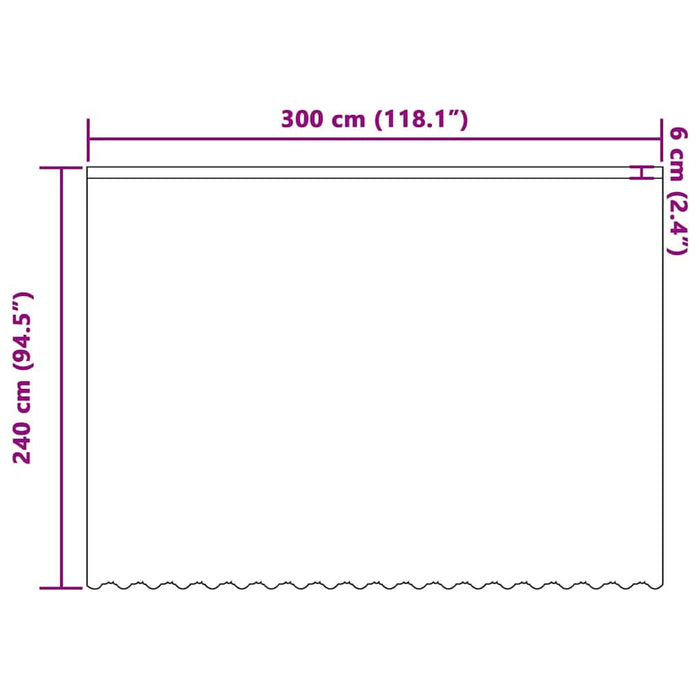 Perdele cu perdele Floral Alb 300 x 240 cm Poliester - WALTI WALTI