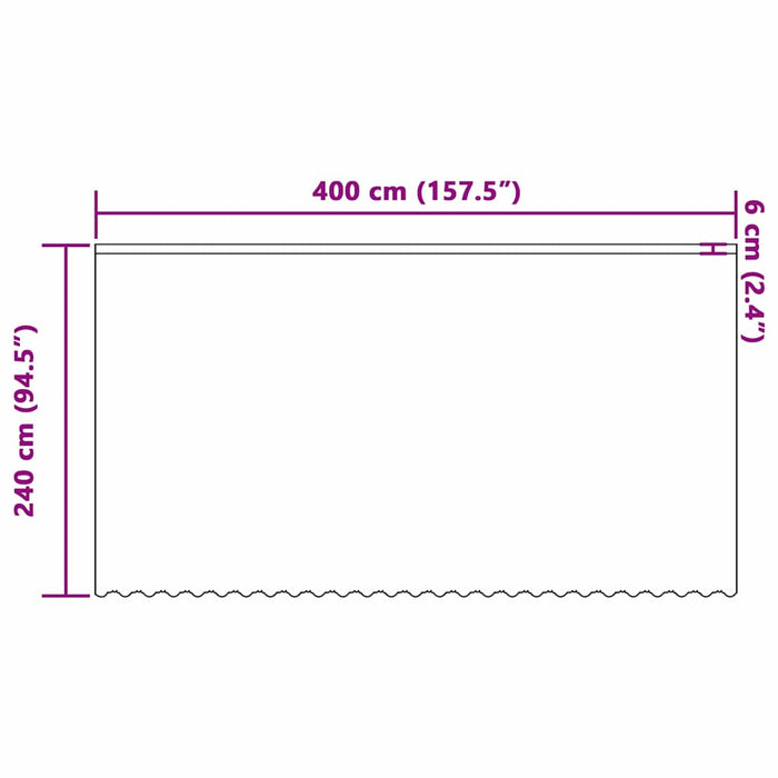 Perdele cu perdele Floral Alb 400 x 240 cm Poliester - WALTI WALTI
