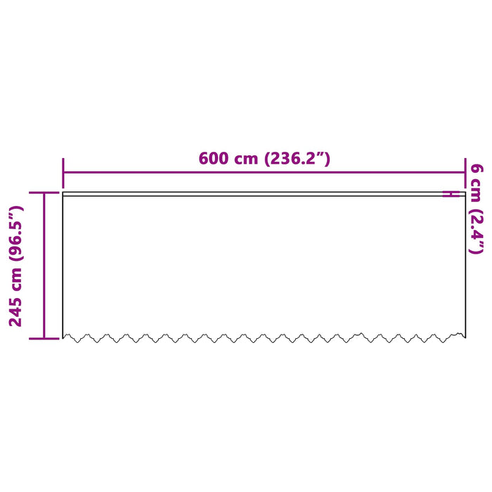 Cortină din Dantelă Alb 245 x 600 cm Poliester - WALTI WALTI