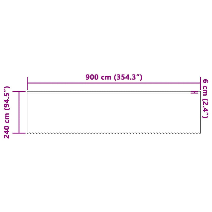 Cortină din Dantelă cu perdele Alb 900 x 240 cm Poliester - WALTI WALTI