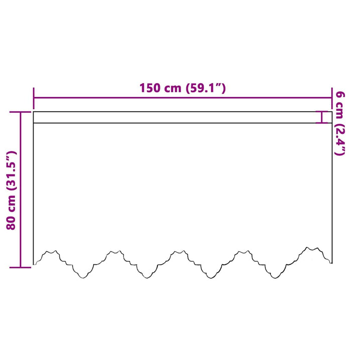 Perdele cu perdele Alb 150 x 80 cm Poliester - WALTI WALTI
