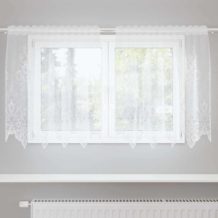 Perdele cu perdele Floral Alb 150 x 100 cm Poliester - WALTI WALTI