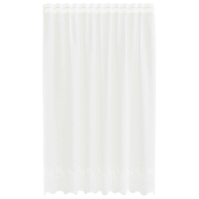Cortină din Dantelă cu perdele Alb 140 x 150 cm Poliester WALTI