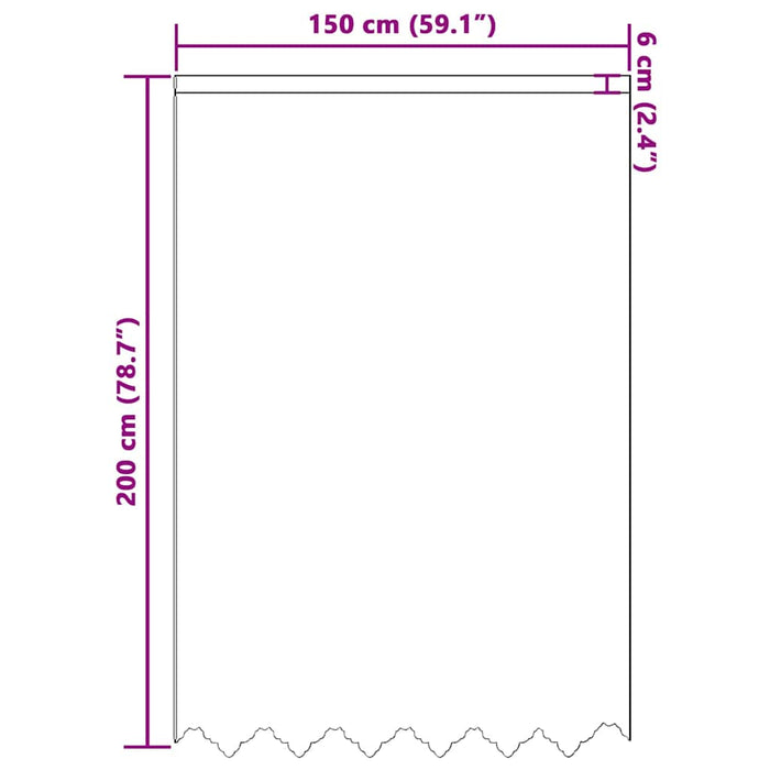 Perdele cu perdele Alb 150 x 200 cm Poliester - WALTI WALTI