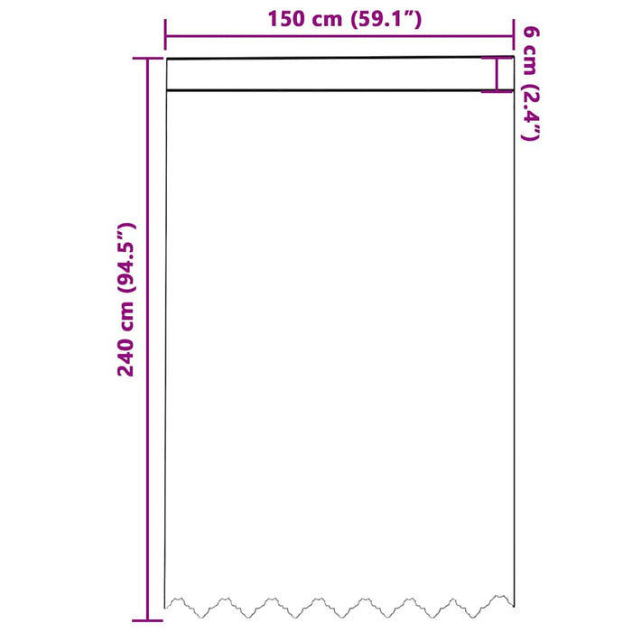Perdele cu perdele Floral Alb 150 x 240 cm Poliester - WALTI WALTI