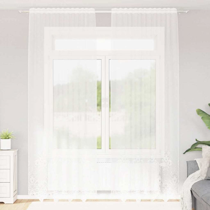 Perdele cu perdele Alb 150 x 260 cm Poliester - WALTI WALTI