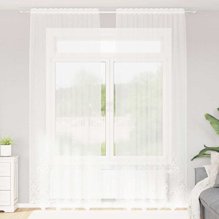 Perdele cu perdele Alb 150 x 280 cm Poliester - WALTI WALTI