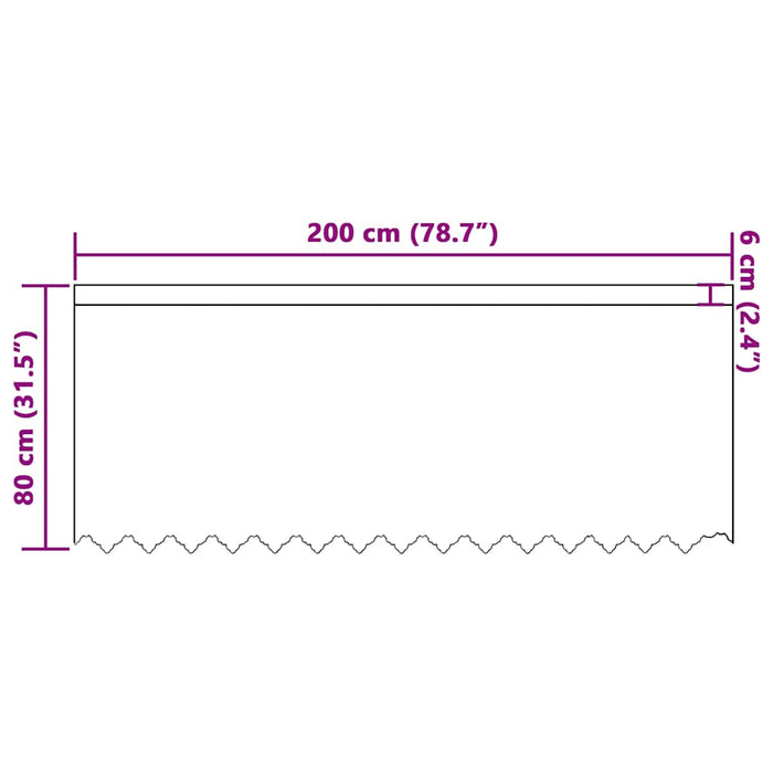 Perdele cu perdele Alb 200 x 80 cm Poliester - WALTI WALTI