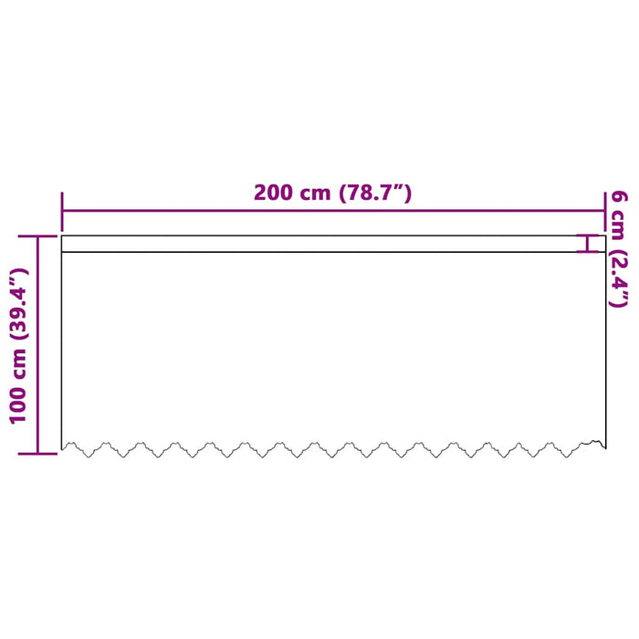 Perdele cu perdele Alb 200 x 100 cm Poliester - WALTI WALTI